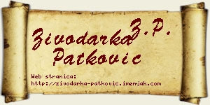 Živodarka Patković vizit kartica